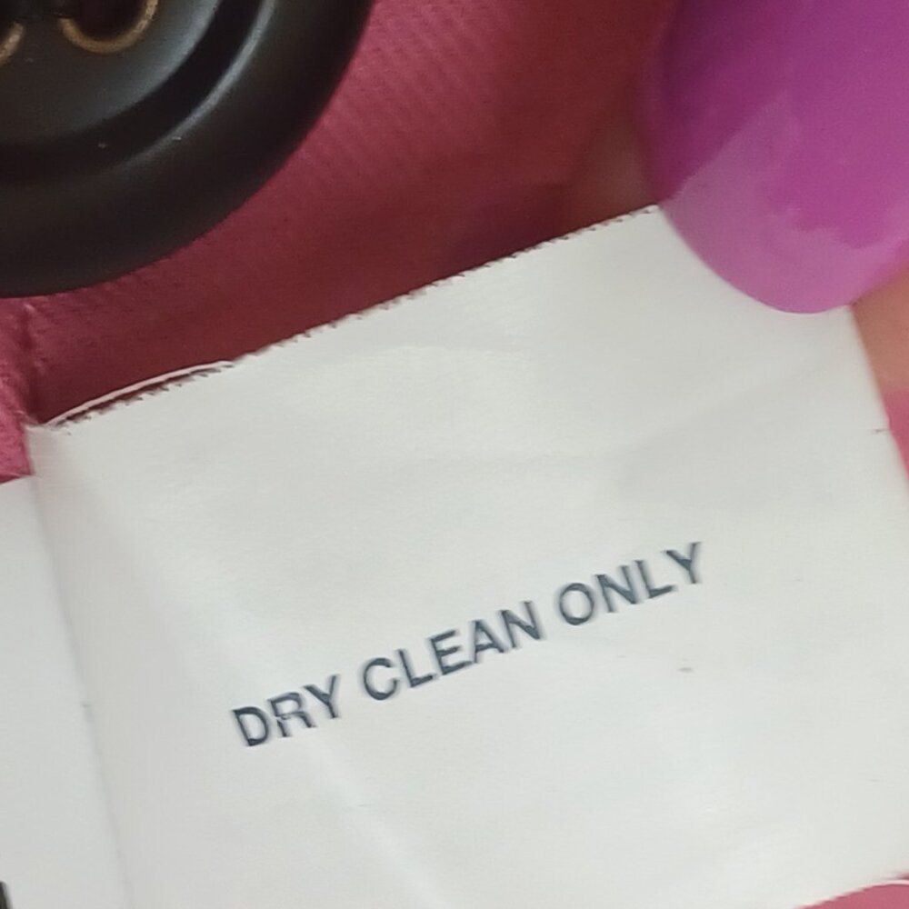 GAP Black & White Herringbone Tweed Wool Blend Blazer w/Pink Accents Size Medium - Picture 6 of 6